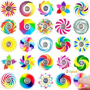 SCIONE 24Pack Mini Fidget Spinner Toys,Rainbow Party Favors for Kids Birthday Party Favors,Return Gifts,Goodie Bags Stuffers,Treasure Box Toy Classroom Prizes (Colorful)