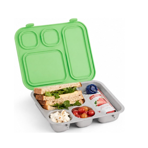 Elk and Friends Kids/Toddler Stainless Steel Bento Lunch Box + Silicone Lid
Leak-Resistant | Lunch Container | Removable Lid | 4 Compartments | Dishwasher Safe
