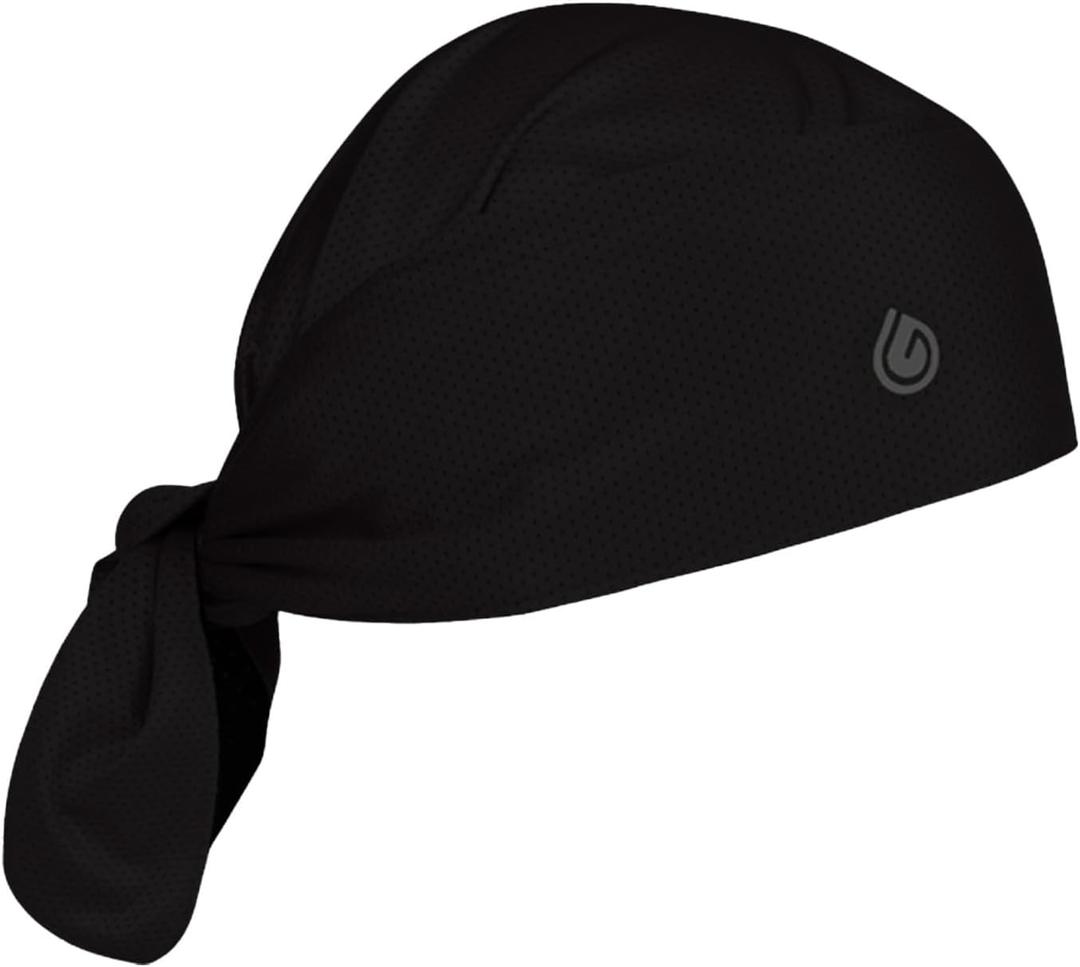 Full Triangle 2.0, Tri-Layer EvapoCOOL Ventilation Technology, Adjustable Tie Full Coverage Bandana (Black)