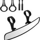 BETOOLL 16.5" Wide Rear View Race Mirror Convex Mirror with 1.75"-2 Clamp for UTV Compatible with Yamaha,Polaris,Kawasaki MULE