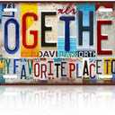 Vintage Family License Plate Wall Decor Metal Tin Sign 12 x 6 Inches - Together Is My Favorite Place To Be