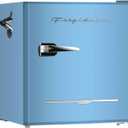 Frigidaire EFR176 Retro Compact Fridge with Chiller Mini Refrigerator with Built-in Bottle Opener for Office, Bedroom, Dorm Room or Cabin, 1.6 cu ft 16" D x 18" W x 18.5" H, Blue