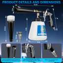 Car Cleaning Gun,High-Pressure Air Blow Gun,Air Cleaning Gun,Air Blow Gun with 2 Set Nozzles &1L Liquid Bottle,Works with Air Compressor,Pro Auto Detailing Tool for Deep Cleaning Interiors & Exteriors