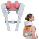 Cordless Shiatsu Neck and Back Massager with Heat, 10 Mins x 12 Uses, 3 Massage Modes & 2 Intensity Levels, 3D Kneading Deep Tissue for Pain Relief, Voice Prompt & Smart Memory, Relax for Women, Men 