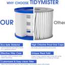 Hot Tub Spa Filter Cartridge Type VI Replacement-with Life-Extend Pre-Filter For Bestway, Coleman Saluspa 90352E 58323E, Intex & More Inflatable Hot Tub Filters (6 filters, 3 Pre-filter Sleeve)