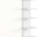 5 Tier Wall Shelf Unit, Decorative Wall Mount Vertical Shelving, Floating Storage Home Decor Organizer Tall Tower Design Utility Shelving Bedroom Living Room, Morden White (5 Tier | 31"Height, Modern White)