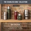 THERMOS Stainless King Vacuum-Insulated Travel Mug with Handle - 16oz, Matte Steel - Thermos Tumbler for Hot & Cold Drinks - Leak-Proof & Sweat-Proof Stainless Steel Coffee Mug with Lid for Commuting