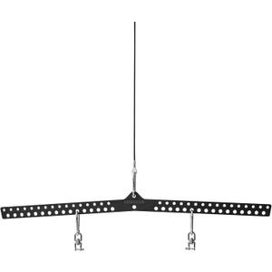 Multi-Grip LAT Pull Down Bar Hardened Powder-Coated Finish, 360 Rotating Stainless Steel Adapter, Neutral & Wide Grip Spreader Bar for Pulley System Gym & Cable Machines (BLACK-38in)