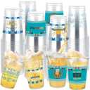 120 Pcs Oktoberfest Plastic Cups 16oz Oktoberfest Party Supplies Disposable Beer Thick Clear Large Capacity Disposable Cups Drinking Mugs for Beer Festival Carnival Party Supplies, 3 Styles