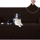 U-NICE HOME Loveseat Cover Stretch Couch Cover Sofa Cover Sofa Slipcover Furniture Protector for 2 Cushion Couch Sofa Pet Friendly(Loveseat, Chocolate)