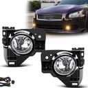 Fog Lights Assembly For 2009 2010 2011 2012 2013 2014 Nissan Maxima Fog Lamps Replacement Kit with Switch&Wiring H11 12V 55W Halogen Bulbs
