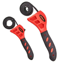 WEAVILUX 2Pcs Comfortable Handle Red Rubber Strap Wrench for Bottle Opening