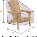 Vailge Patio Adirondack Chair Covers, Heavy Duty Patio Chair Cover, Waterproof Outdoor Lawn Patio Furniture Covers, 1 Pack, Beige & Brown