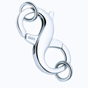 Roizsx Double Opening Lobster clasp-925 Sterling Silver Necklace Clip Shortener Charm Clasp with Closed Jump Rings for Necklaces Bracelet Or Jewelry Making, Made in Italy.