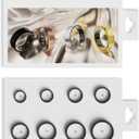 Smart Ring for Men/Women  Fitness Tracker with Sleep, HRV, Heart Rate, Blood Oxygen  IP68 Waterproof, No Subscription, iOS & Android  Sizing Kit for Accurate Fit (Includes Ring Sizer Only)