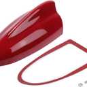 Shark Fin Antenna Cover, AM/FM Signal Roof Aerial Universal for Car Auto SUV Truck Offroad ABS Material with Adhesive Base Dark Red
