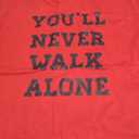 Womens You'll Never Walk Alone V-Neck T-Shirt, Youth M