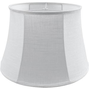 TOOTOO STAR White Large Drum Lamp Shade for Chandeliers Floor Light and Table Lamp, 12x16x11" Spider, Fabric Natural Linen Hand Crafted