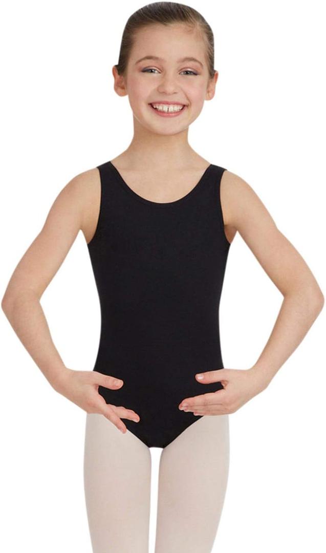 Capezio girls Team Basic Tank Leotard (12-14, Black)