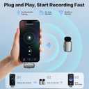 ZealSound Mini Wireless Lavalier Microphone for iPhone iPad Android, Dual Channel Wireless Microphones with Noise Cancellation, Mute & Volume Control, 33H Battery Case, USB-C & Lightning Plug & Play