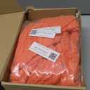 uxcell Stretch Foot Stool Cover Stripe Square Foot Stool Slipcover with Elastic Furniture Protector for Living Room Bedroom Fit Length 57-70cm / 23"-27", Medium, Orange