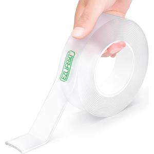 Double Sided Tape Heavy Duty, Nano Double Sided Adhesive Tape, Clear Mounting Tape Picture Hanging Adhesive Strips (9.85FT) (9.85 Feet)