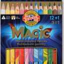 Koh-I-Noor Magic Jumbo Triangular Coloured Pencil (Pack of 13)