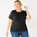 Plus Size Croft & Barrow® Essential Crewneck Top, Size XXL