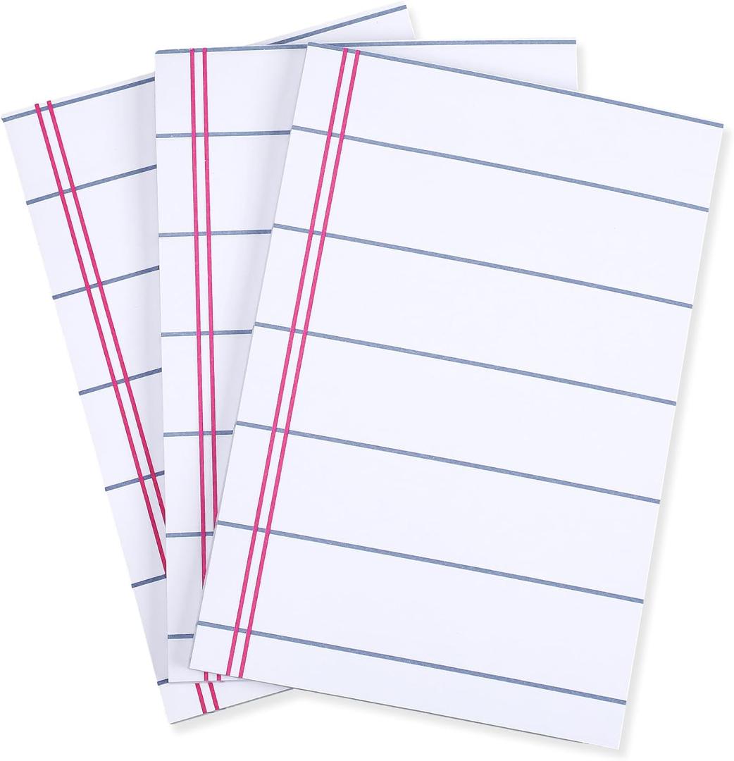 Eaasty 3 Pack Lined Note Pads 4x6 Inch, Self-Adhesive Lined Sticky Notes for Office, Study, Home Desk Organization and to-do Lists, 50 Sheets Per Pad