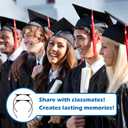 4 x 2 Pack Black Graduation Cap Headband, Pro-Grip Stabilizer Unisex Upgrade Grad Cap Headband Insert for Suitable