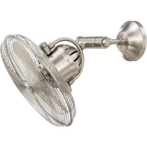 Craftmade Outdoor Wall Mount Fan BW414BNK3 Bellows IV 16 Inch Patio Fans Oscillating with Wall Control, Brushed Polished Nickel