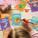 2 x Valentines Day Cards for Kids School, Dinosaur Designs of Valentine Cards with 24 Crads & 24 Dinosaur Figure Toys for Valentine's Day Kids Classroom Gifts Exchange Party Favors for Boys Girls