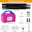 RUBFAC Balloon Arch Kit and Balloon Pump, 10Ft Wide Adjustable Balloon Arch Stand for Floor Frame with Electric Pump Bases Balloon Accessories for Birthday Party Baby Shower Festival Decorations