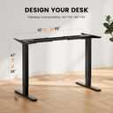 ErGear Dual Motor Standing Desk Frame, Electric Adjustable Legs Compatible Desktop Size 44-90, 264 lbs Weight Capacity, 4 Memory Height Settings Stand up Desks Base, Black Frame Only