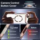 Designed for iPhone Air Case Magnetic, Compatible with Magsafe, Camera Control Button, Camera Lens Protector, Clear Soft TPU Plated Phone Case for iPhone Air, Brown