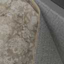 Rugs 8x3 Living Room Rug, Washable Vintage Boho Floral Rugs Non Slip Soft Low Pile Distressed Rug Stain Resistant Indoor Carpet for Bedroom Nursery Kitchen Dining Room Office Light Beige