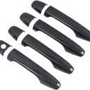 HIGH FLYING for Subaru WRX, STi 2015-2021, XV Crosstrek 13-17 Car Accessories Side Door Handles Cover Trim Carbon Fiber Grain ABS 8pcs