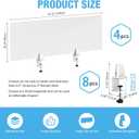 Desk Divider 4 Pcs Desk Privacy Panel 47.2''L x 15.8W'' Office Partitions Frosted Acrylic Panel Pack of 4 Desk Divider Partition with Adjustable Universal Base