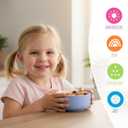 Elk and Friends Kids Porcelain Bowls with Silicone Suction Sleeves | Suitable for Babies/Toddlers | Microwave & Dishwasher Safe | Stay Put Dinnerware | Snack Dishes | 4 Pack