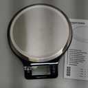 Amazon Basics Digital Kitchen Scale with LCD Display, Tare Function, Multiple Units, Weighs up to 11 Pounds, Batteries Included, Black and Stainless Steel