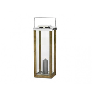 16" Metal/Wood Lantern