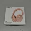 RORSOU C6 Active Noise Cancelling Headphones, Wireless Over Ear Bluetooth Headphones, 60H Playtime, Lightweight Folding Deep Bass Comfort Fit Ear Cups Headset with Mic for iPad/PC/Home Rose Gold