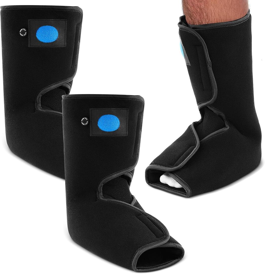 Geiserailie 2 Pcs Short Air Cam Walking Boot, Fracture Boot with Adjustable Bladder & Knob, Medical Ankle Boots for Foot & Ankle Fractures, Sprains & Injury Stabilization(M 10.2 x 9.4 Inch)