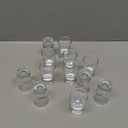 Ruckae 12 Pack 1 OZ Shot Glasses Set with Heavy Base Clear Shot Glasses Bulk for Whiskey Liquor (Transparent-Cone Shaped)