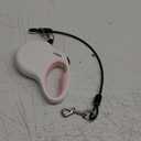 Fida Retractable Dog Leash, 16 ft Dog Walking Leash for Medium Dogs up to 44lbs, Tangle Free, White & Pink