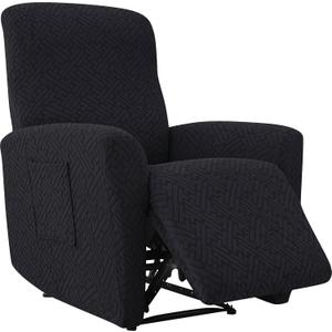 FUANGUI Recliner Chair Covers 4-Pieces Small Recliner Cover for Recliner Chair, Non Slip Covers Washable Lazy Boy Recliner Slipcovers/Furniture Protector for Kids, Dog, Living Room, 05