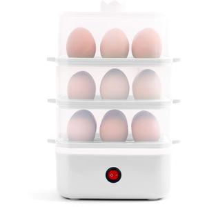 Egg Cooker - 18 Egg Capacity Electric Egg Cooker, can quickly cook hard, medium and soft boiled eggs, poached eggs, scrambled eggs or omelets, with auto shut-off function, Satisfy your food needs
