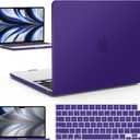 IBENZER MacBook Air 13 inch Case 2026 2025 2024 2023 2022 M4 A3240 M3 A3113 M2 A2681,Hardshell Case w/KeyboardCover ScreenFilm for MacBook air 13.6 inch case, Dark Purple, KK-UAPU+2A