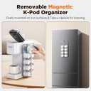 Tastyle Hot & Iced Coffee Maker with Magnetic K-Pod Organizer (Pods Not Included), Stores 10 Pods, 4-5 Cups Coffee Maker & Single-serve Brewer for K Cup & Grounds, 40oz Removable Water Tank, White