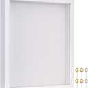 Califortree 8x10 Shadow Box Frame with Soft Linen Back - Metal Push Pins Included, Memory Shadow Box Display Case for Bouquet Awards Medals Wedding Photos and More, White